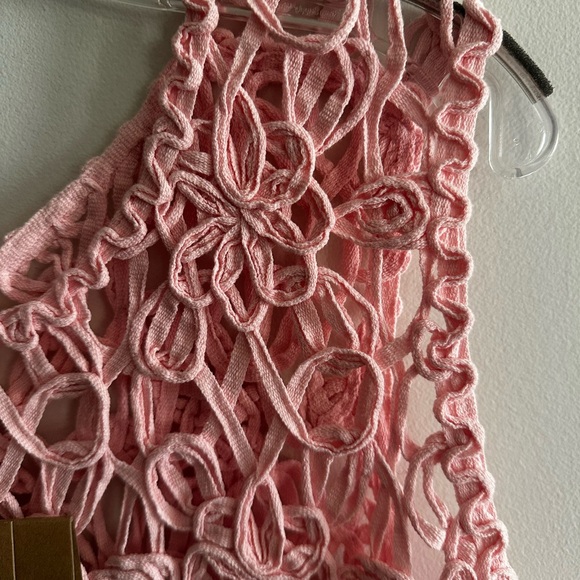 POL Pink Crochet Fringe Tank - Picture 6 of 6